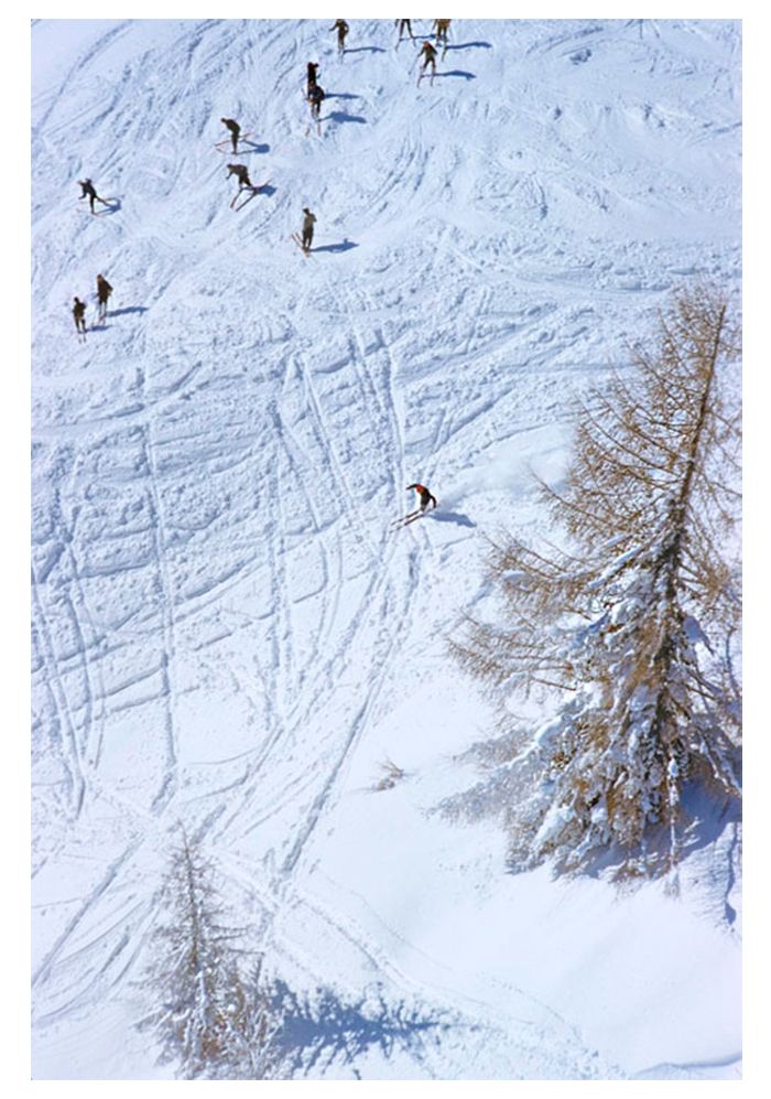 Toni Frissell 'A Group Of Skiers On The Piste' Unframed Archival Pigment Print photo furniture