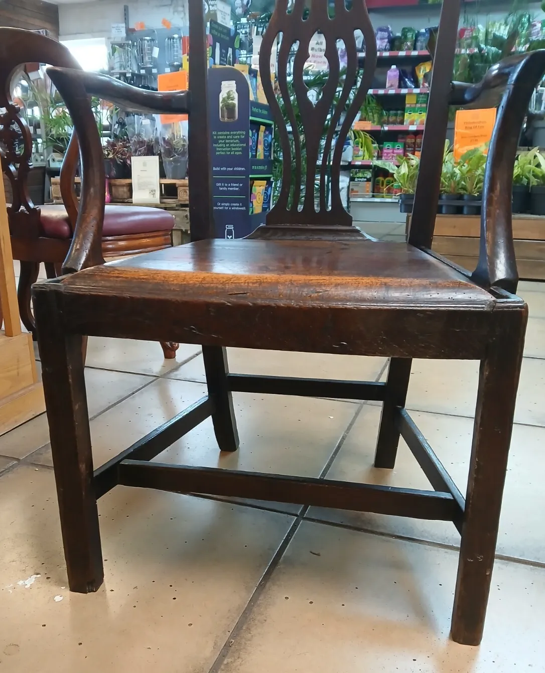 Unique & Rare Antique George III Oak Country Arm Chair Circa 1730 photo buy