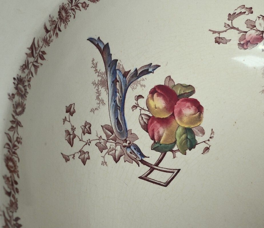 photo for sale Rare Art Nouveau English Porcelain Washbasin, Porcher Establishments – 1900
