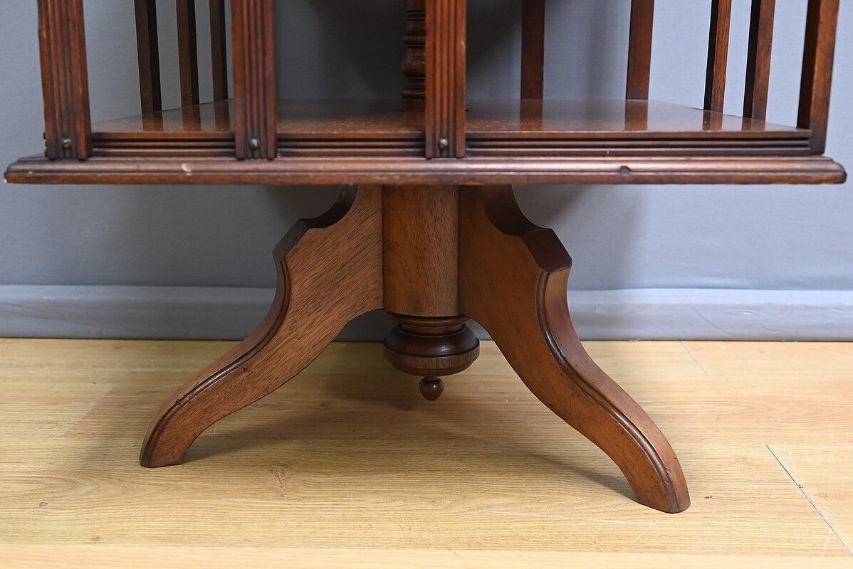 Large Revolving Bookcase In Solid Mahogany – Late 19th Century photo buy