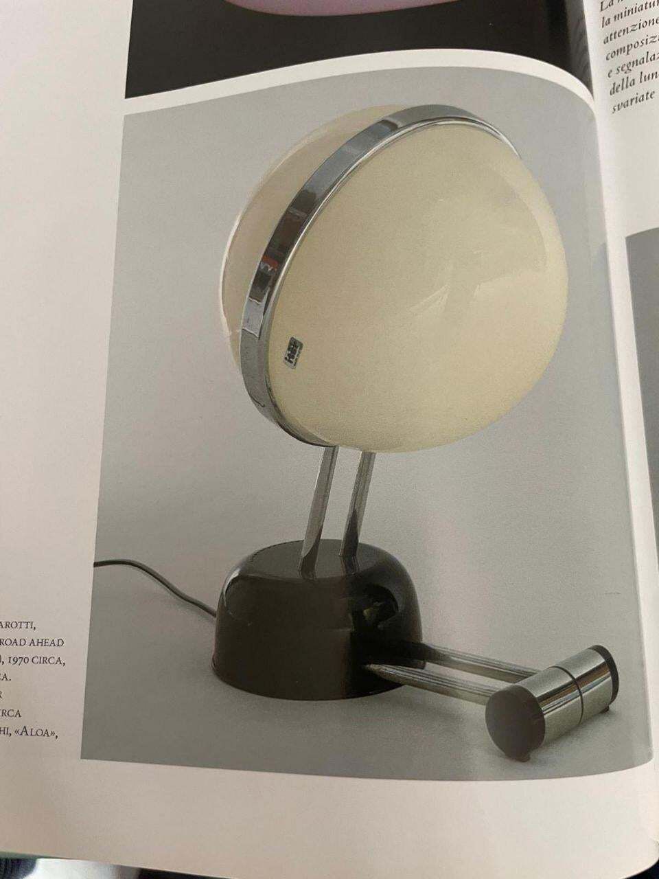 photo for sale Mid Modern Century Touch Dimmer Opaline Glass Lamp 1971 Italian Iter Elettronica