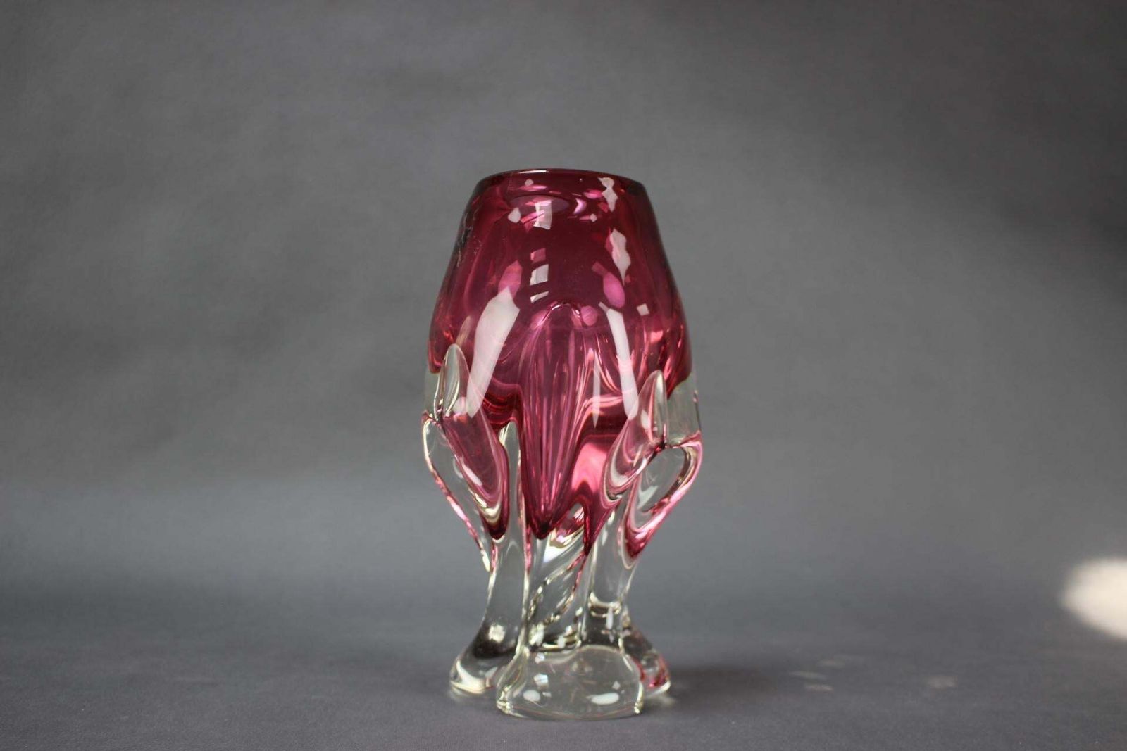 Bohemian Art Glass Vase By Josef Hospodka, Czechoslovakia, 1960s photo furniture