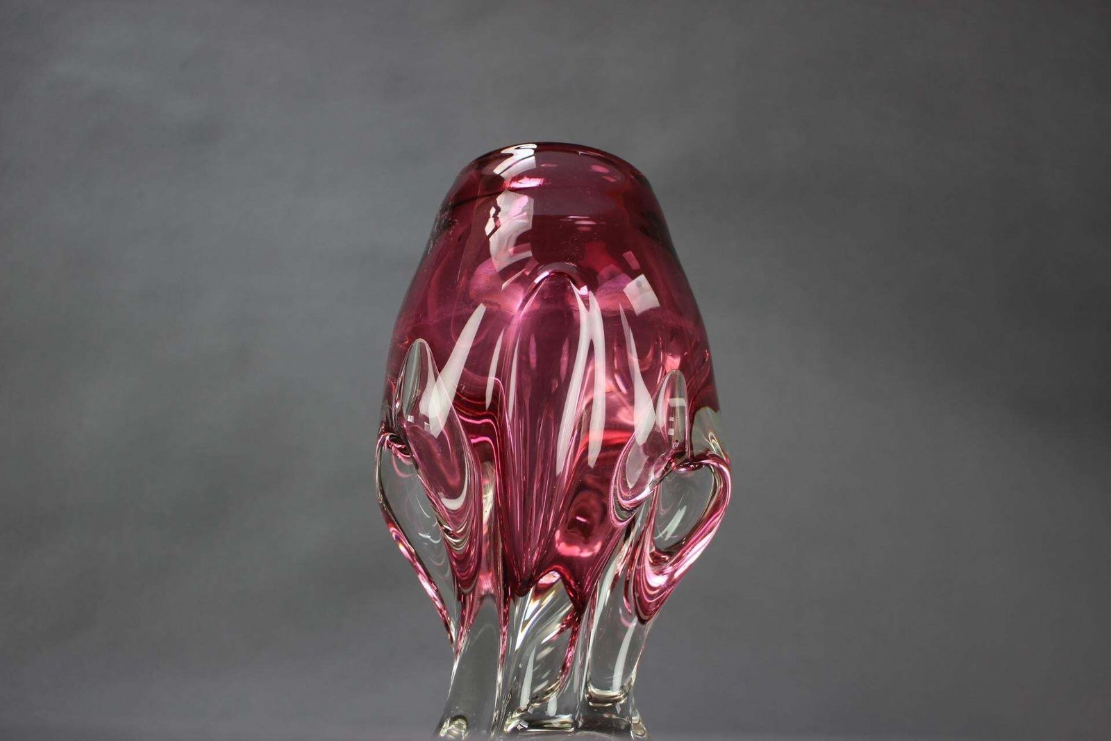 Bohemian Art Glass Vase By Josef Hospodka, Czechoslovakia, 1960s photo Home Decor