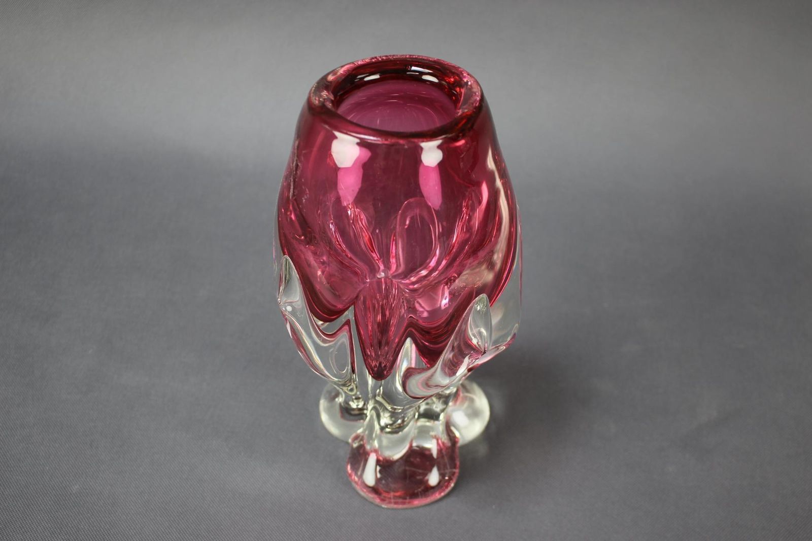 Bohemian Art Glass Vase By Josef Hospodka, Czechoslovakia, 1960s photo 336.0