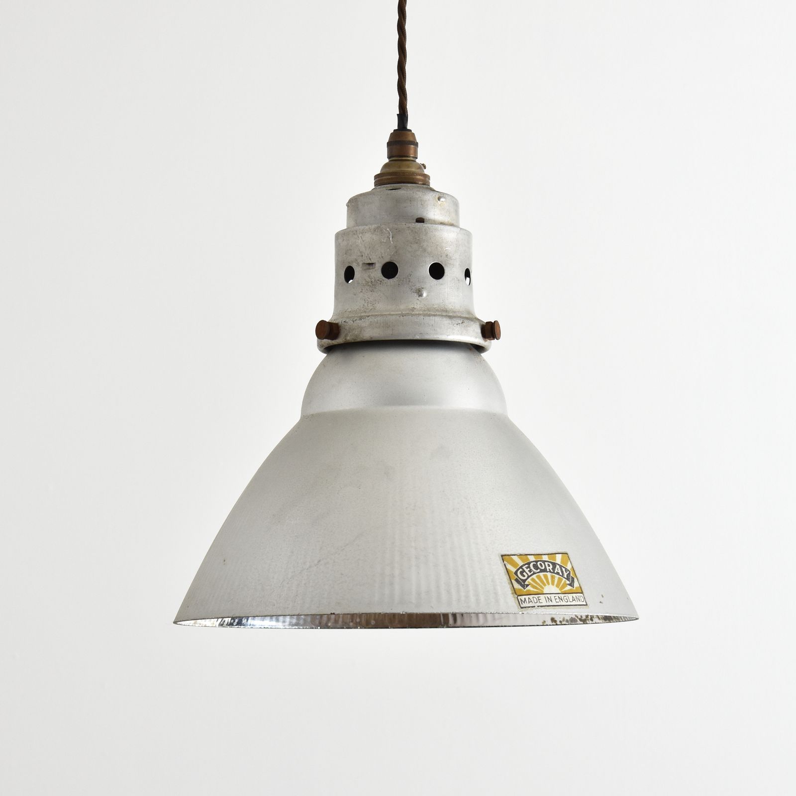 Antique Gec Gecoray Mirrored Mercury Glass Pendant Light – C photo furniture