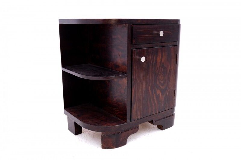 Pair Of Art Deco Bedside Tables, Poland, 1950s. After Renovation. photo vintage