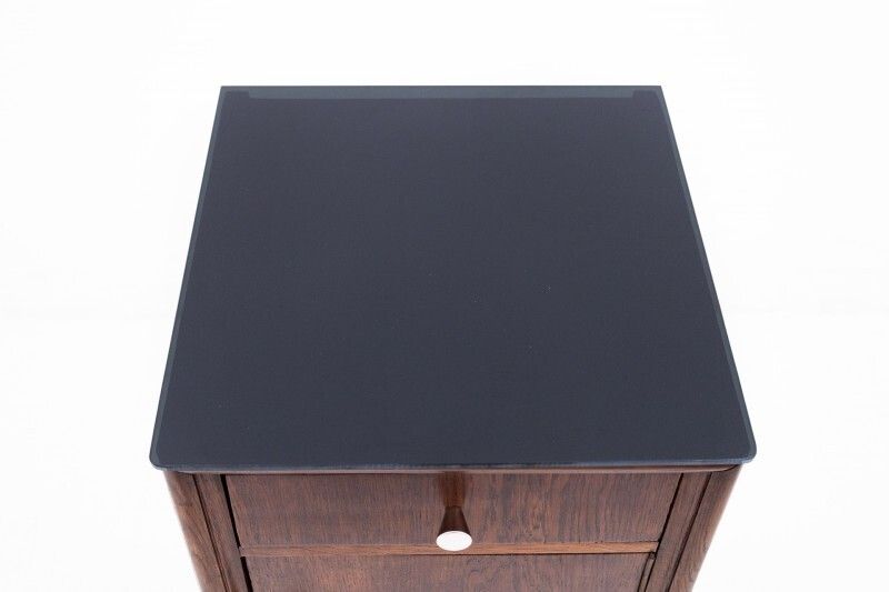 Furniture Pair Of Bedside Tables From The Early 20th Century, Poland. After Renovation. photo