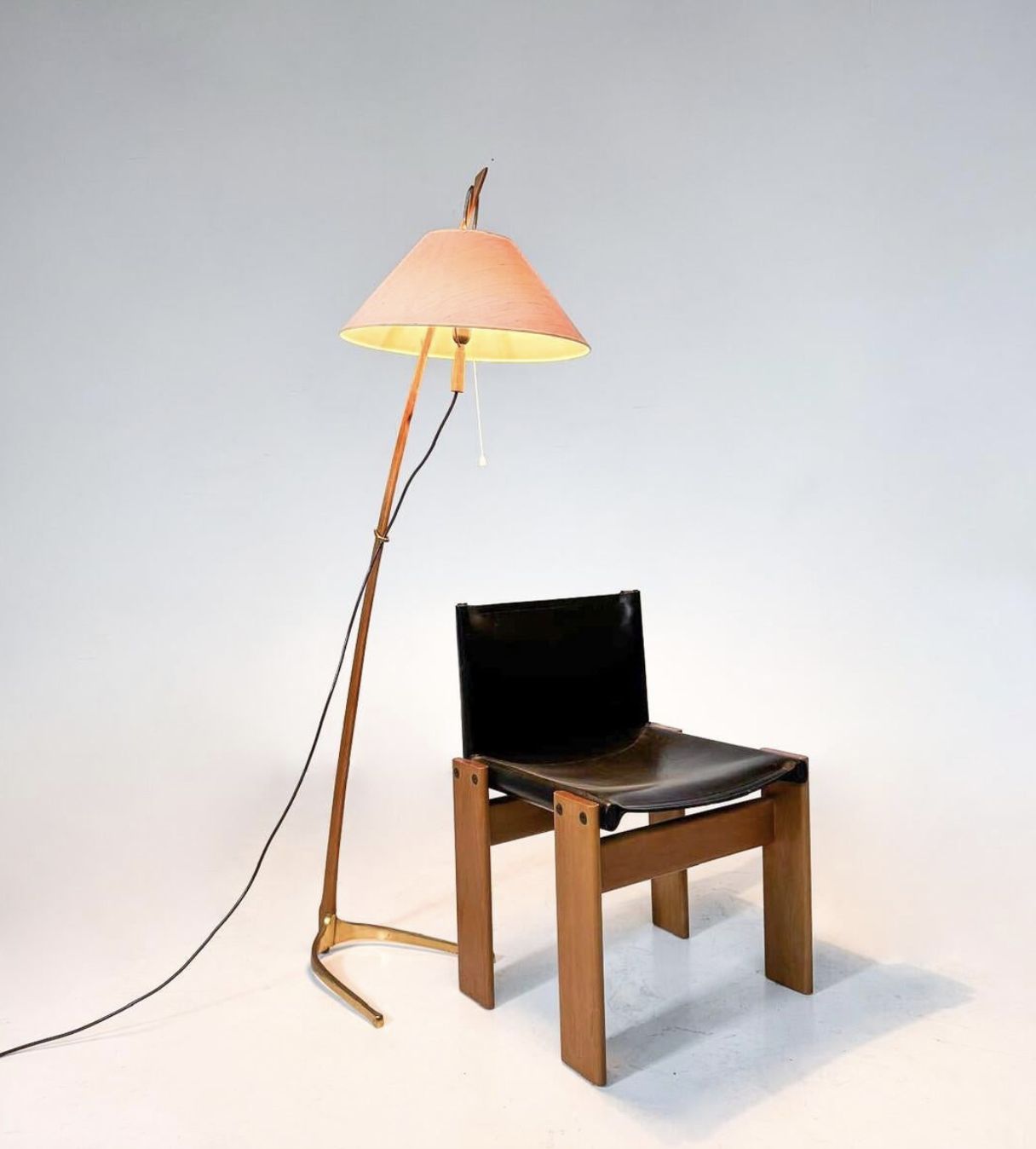 Mid Century Floor Lamp Model 2076 “Dornstab” By J.T Kalmar, Austria, 1950s photo 4090.0