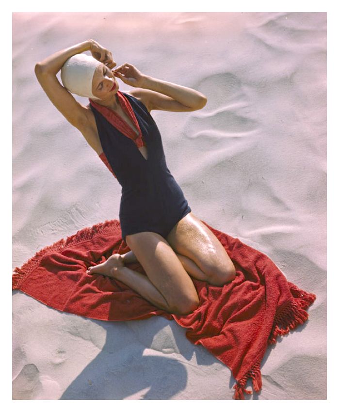 Toni Frissell 'Girl On The Beach' Unframed Archival Pigment Print photo furniture
