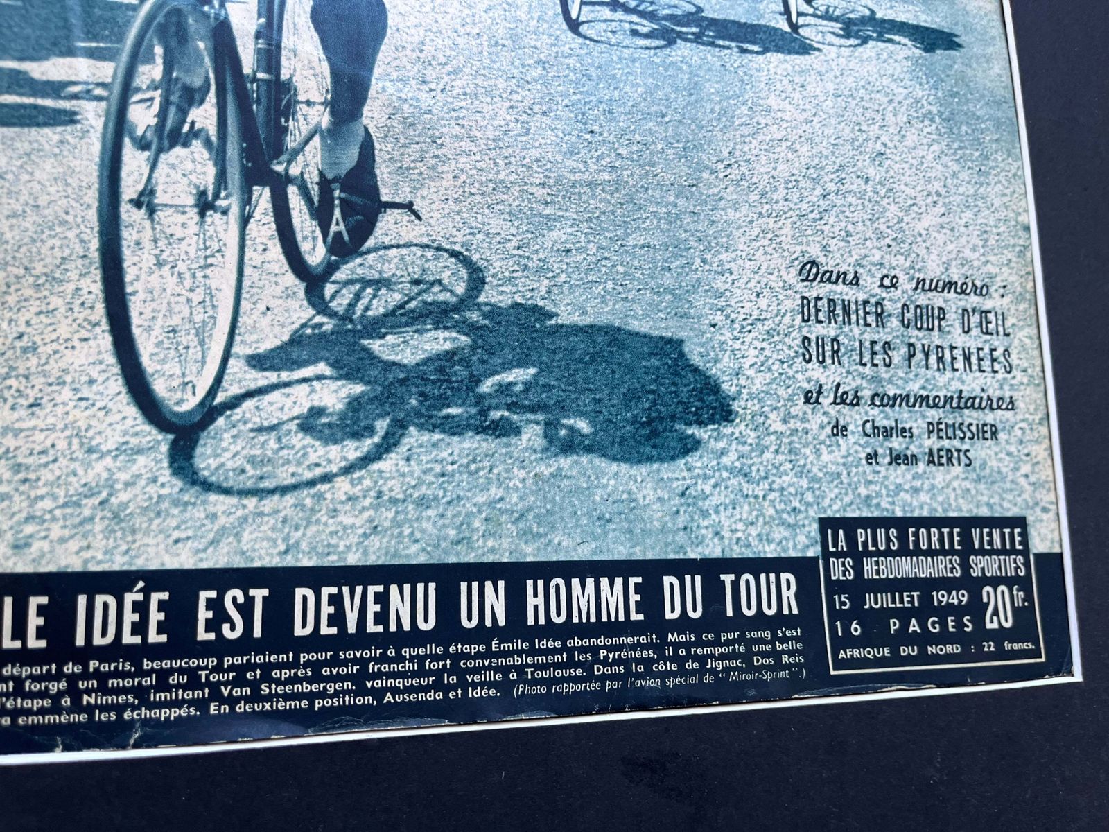 Vintage Cycling Print Tour De France1959 Charly Gaul Federico Bahamontes Pyrenees photo Art
