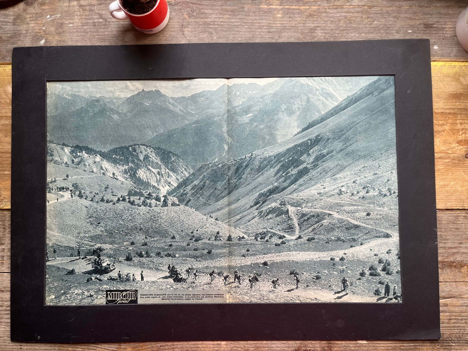 Vintage Cycling Print   Fausto Coppi Bianchi 1951 photo furniture