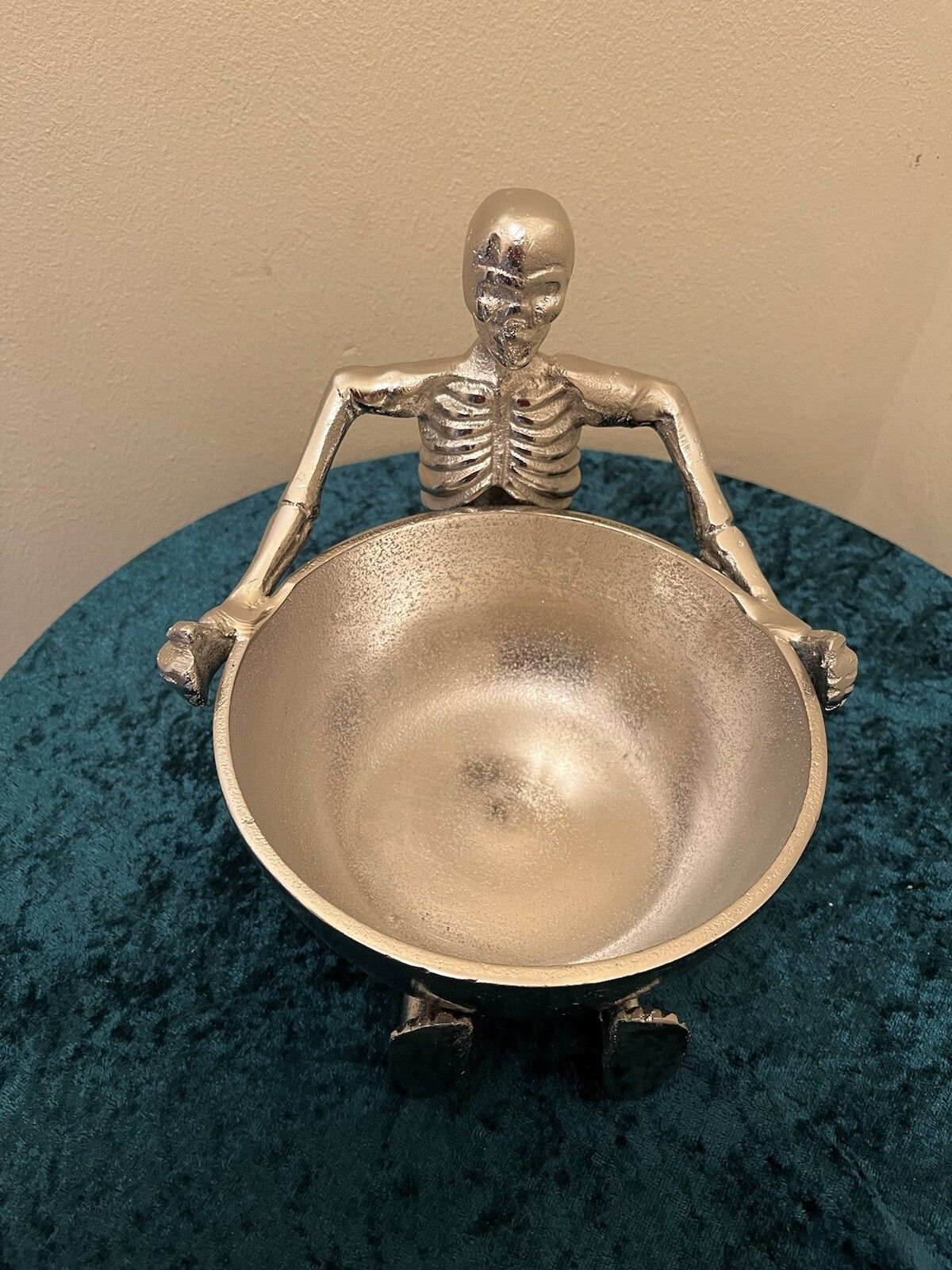 Unique Statement Piece Made From Recycled Aluminium Small Skeleton Bowl photo Home Decor