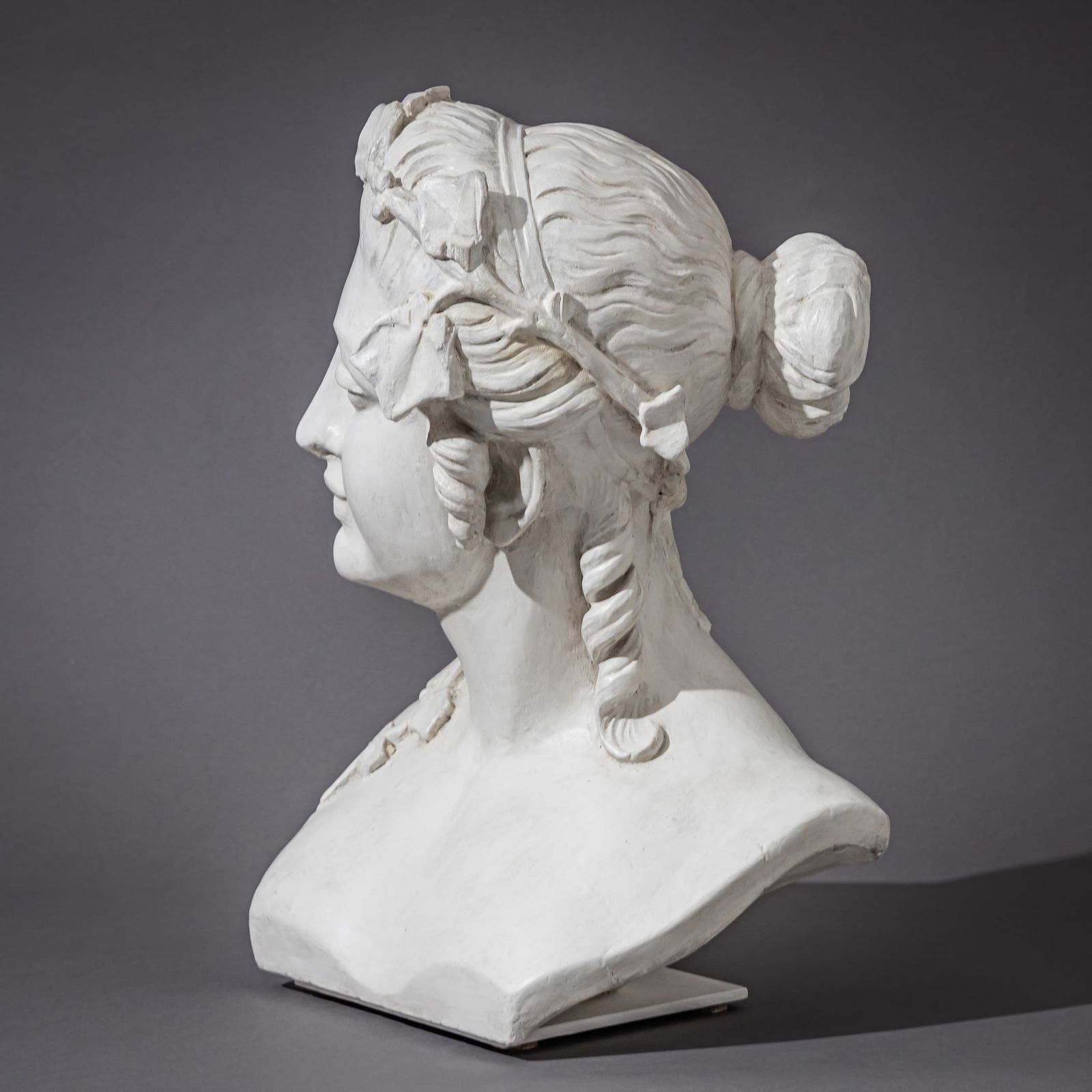 Art Nouveau Female Bust With Vine Leaves, Early 20th Century photo Art