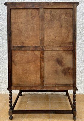 Spanish Wooden Storage Cabinet With Drawers, 1900s photo vintage
