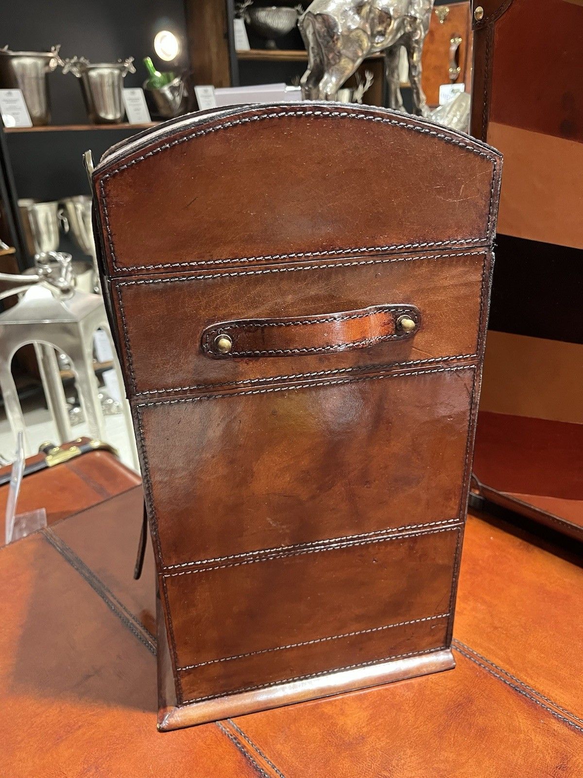 Campaign Leather Collection Hand Crafted Tall Jewellery Box Various Compartments photo Home Decor