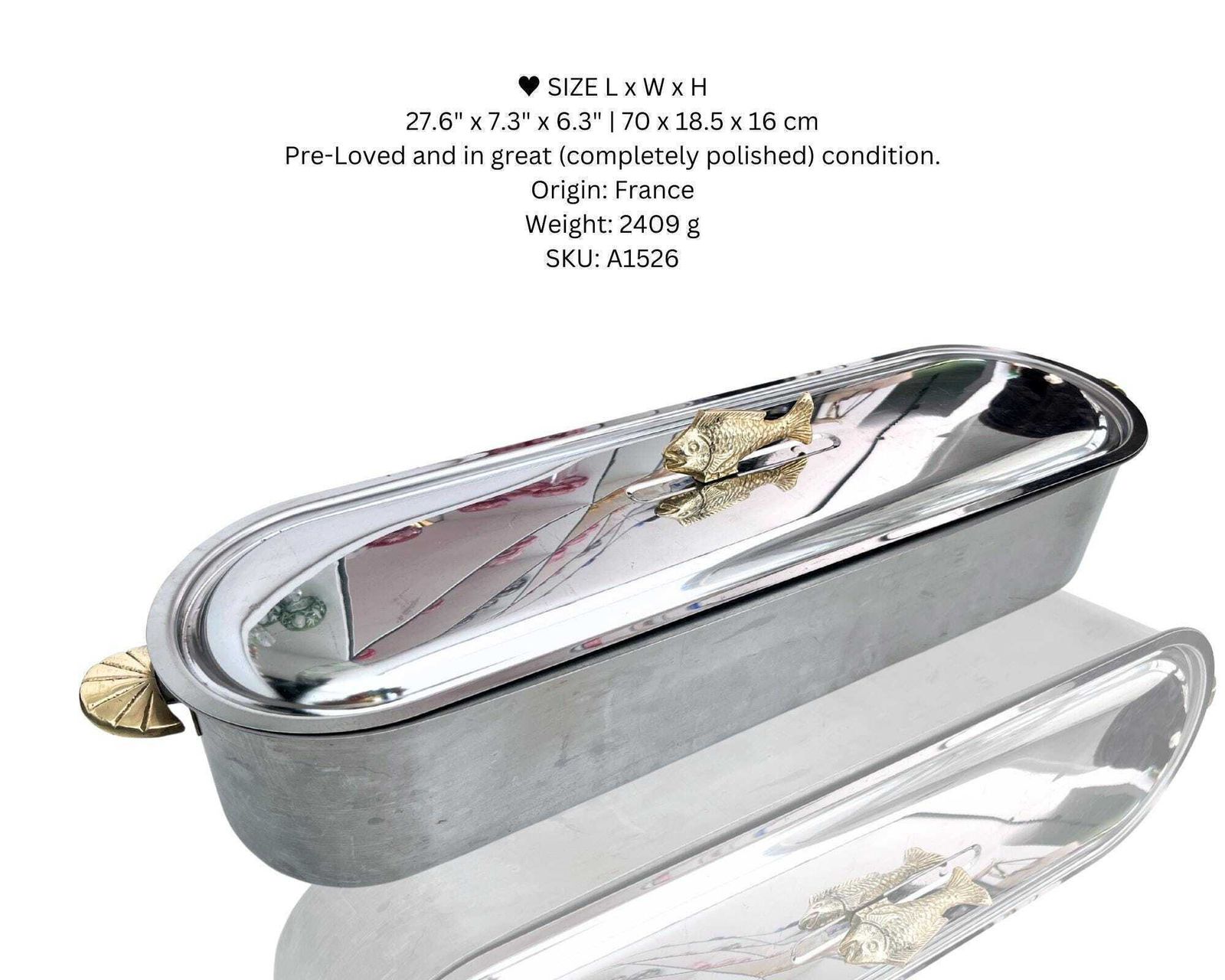 Poissoniere Fish | 1pc | Xxl Size | Brass Fish And Handles | France photo furniture