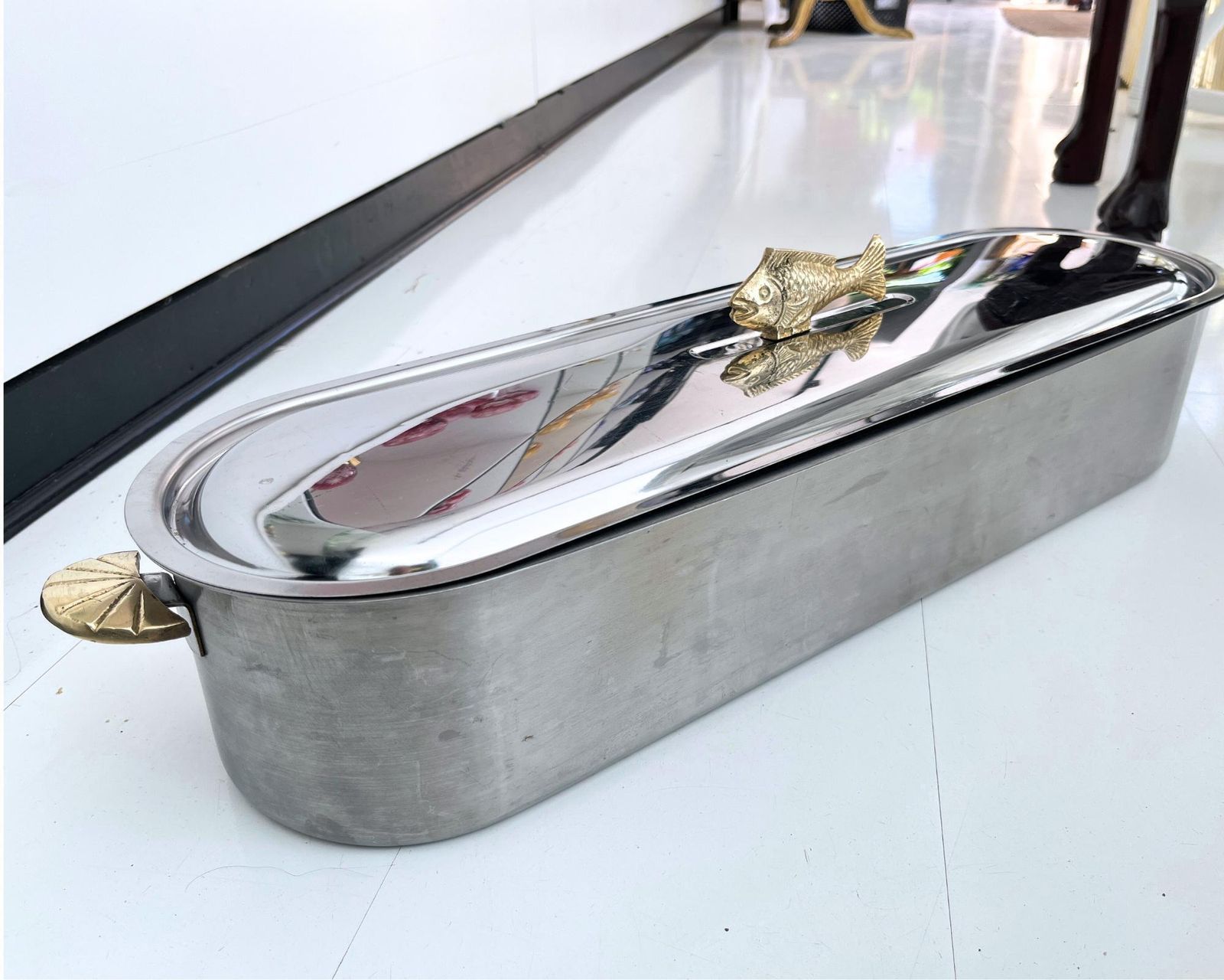Poissoniere Fish | 1pc | Xxl Size | Brass Fish And Handles | France photo buy