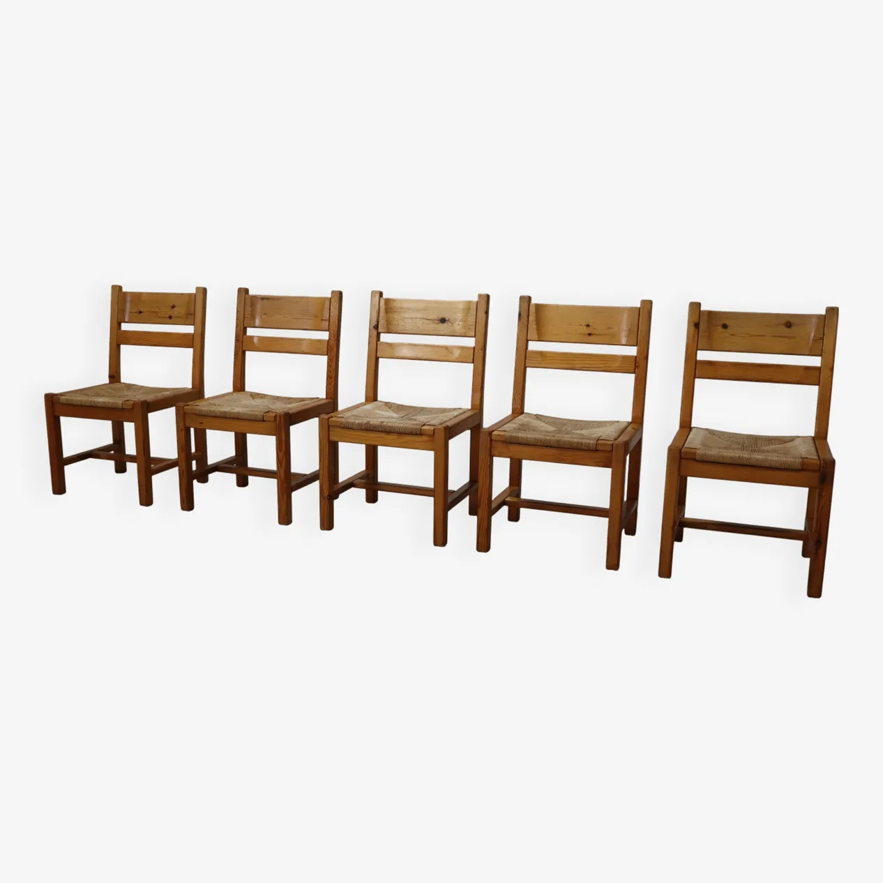 Set Of 5 Vintage Chairs By Tage Poulsen For Gramrode Møbelfabrik, 1970s