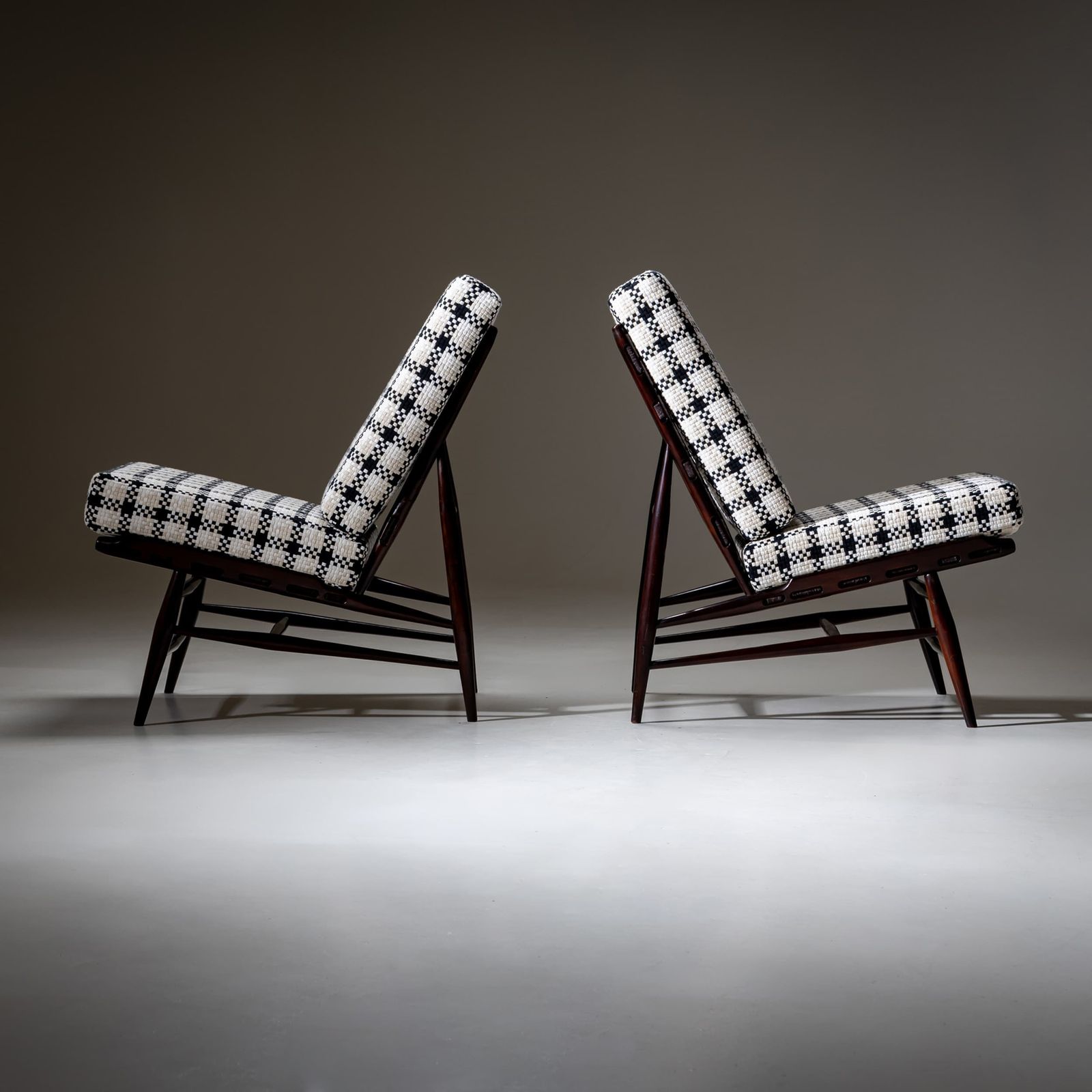 Pair Of Mid Century Lounge Chairs, Italy, 1950s photo vintage