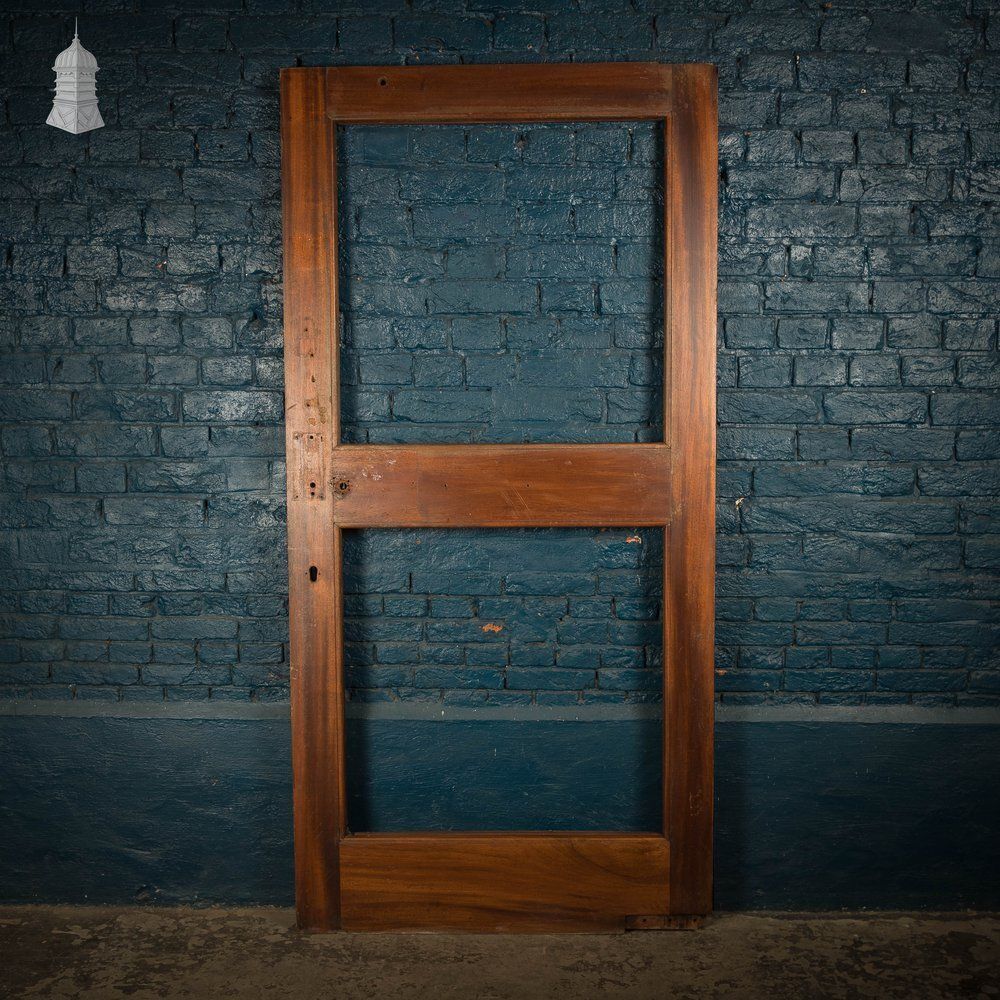 Glazed Mahogany Door – 2 Panel Openings photo vintage