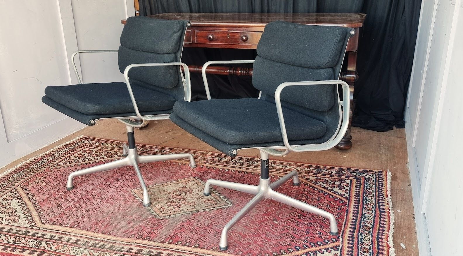 Mid Century Vitra Ea208 Swivel Desk Chair By Eames photo furniture