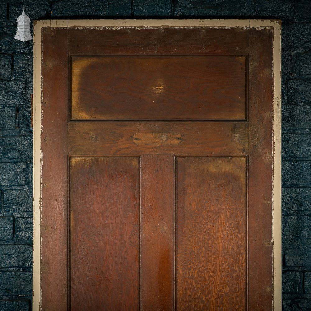 5 Panel Wooden Door – White & Brown Finish photo furniture