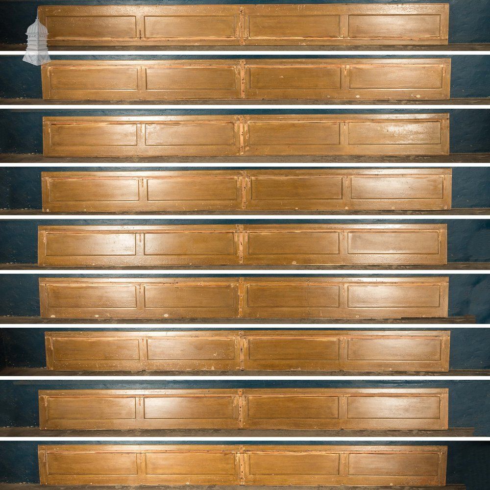 Pine Panelling, Faux Woodgrain, 4 Panel   A Run Of 39m
