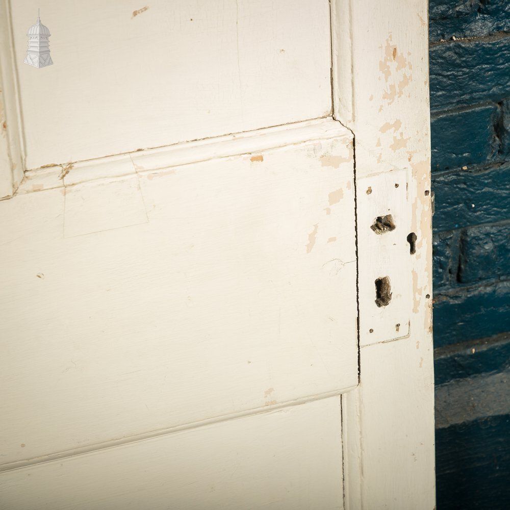 Moulded 4 Panel Door, Distressed White Painted Finish photo 180.0