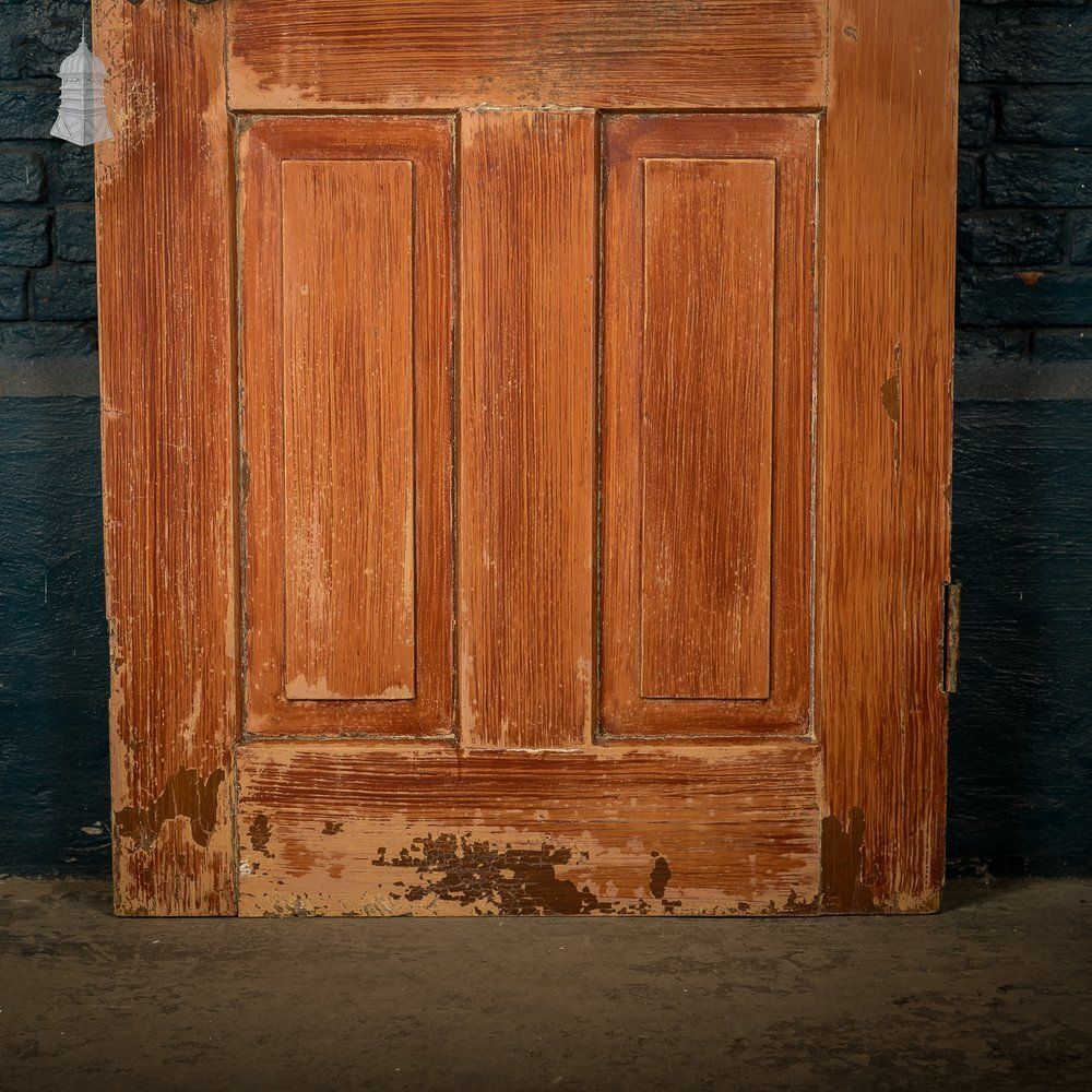 Four Panel Door, Moulded With A Worn Stained Finish. photo 300.0
