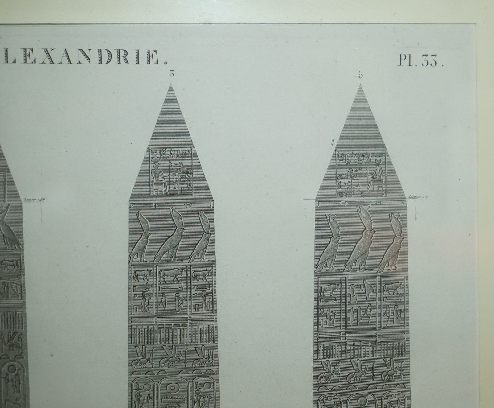 Antique Original Gran Tour Paris 1829 Vol 5 Pl.35 Print Of Cleopatra'S Needle photo vinterior
