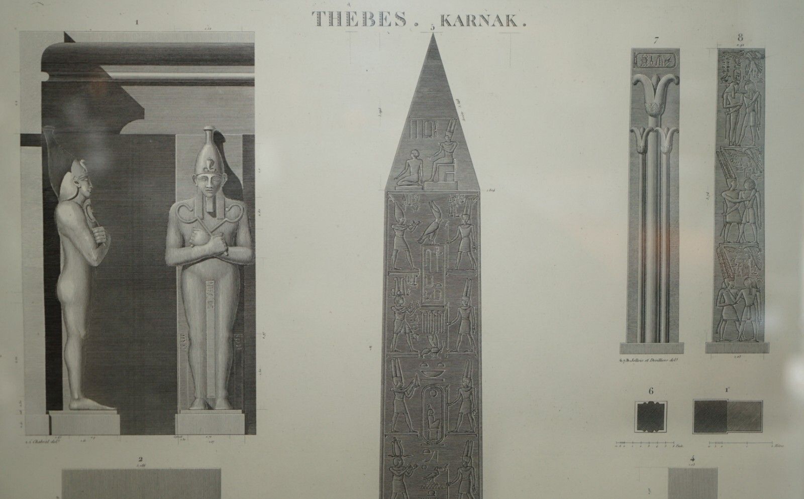 Antique Original Gran Tour Paris 1829 Vol 3 Pl.30 Print Of Thebes Karnak Egypt photo for sale