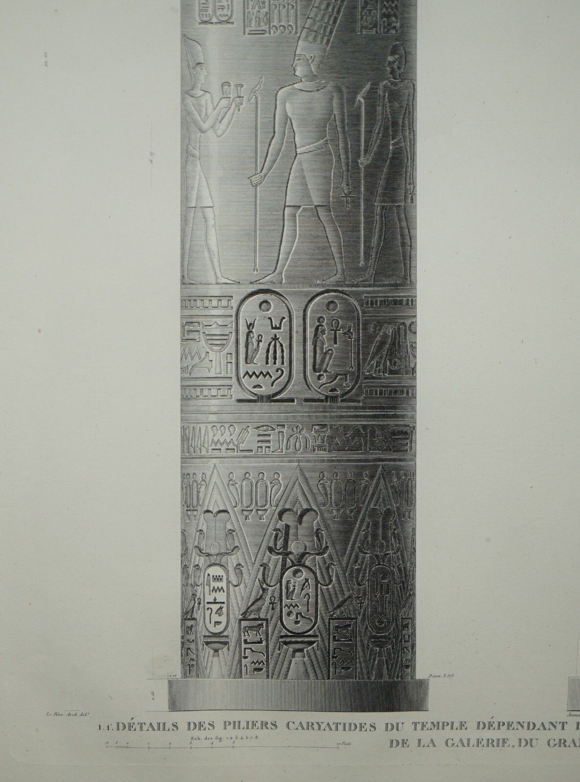 1350.0 Antique Original Gran Tour Paris 1829 Vol 3 Pl.30 Print Of Thebes Karnak Egypt photo