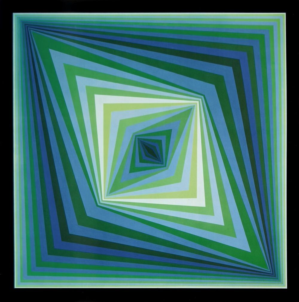 Victor Vasarely Wonderful Series Of 8 Prints On Bristol Paper 40x40cm 1972 photo vinterior