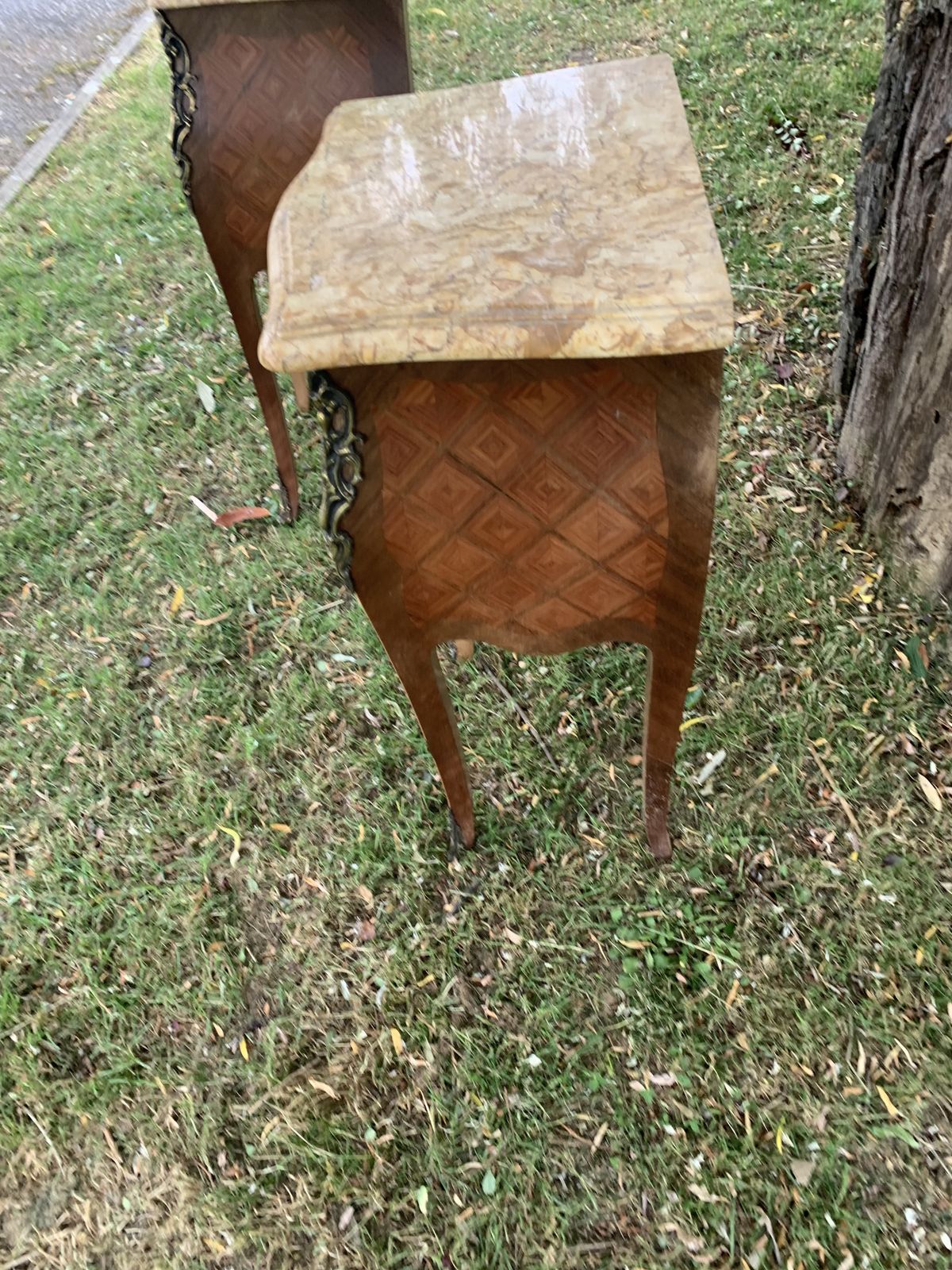 A Pair Of French Rosewood Bedside Tables photo buy