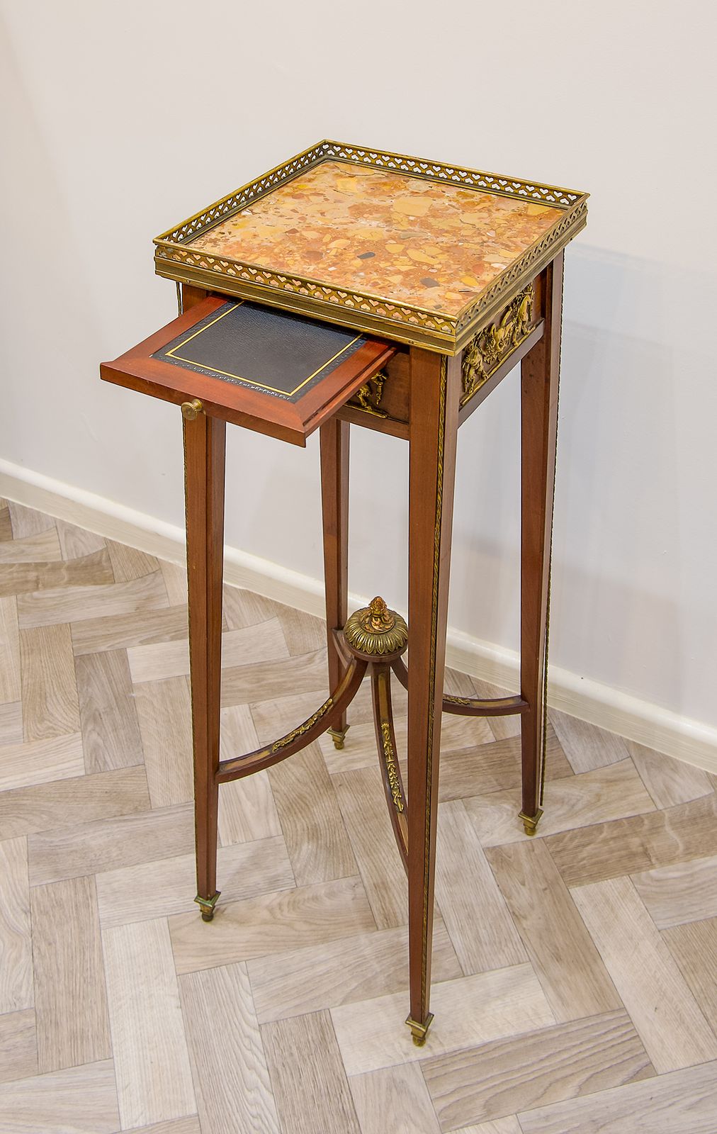 Antique French Gilt Bronze Side Table In The Manner Of Francois Linke photo Furniture