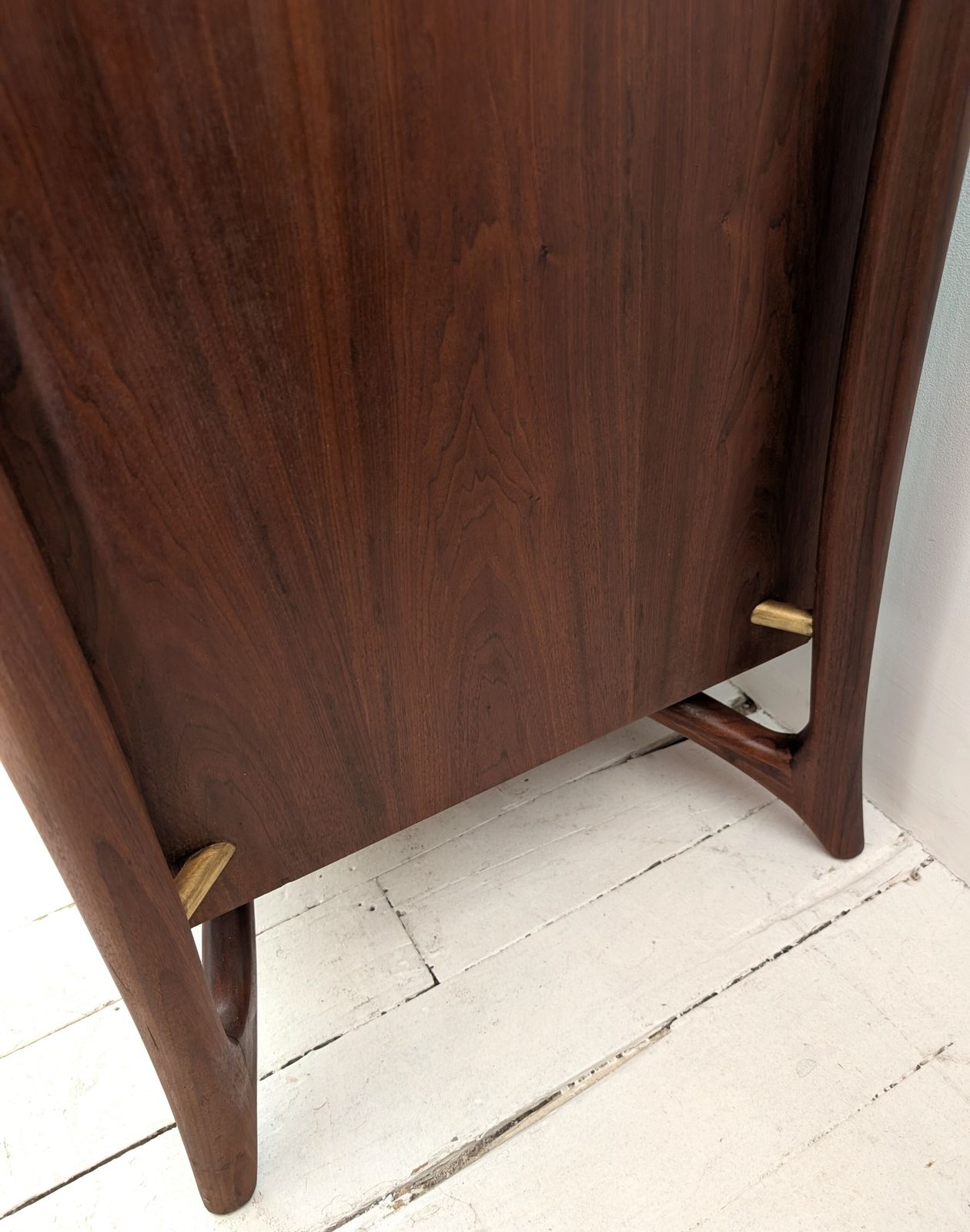 2750.0 Sculptural Vintage Danish Mid Century Walnut Sideboard By Piet Hein, 1960s photo