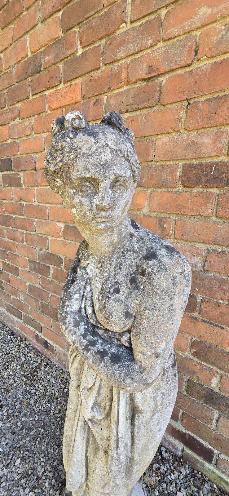 Stone Gretian Garden Statue, 1920s photo buy