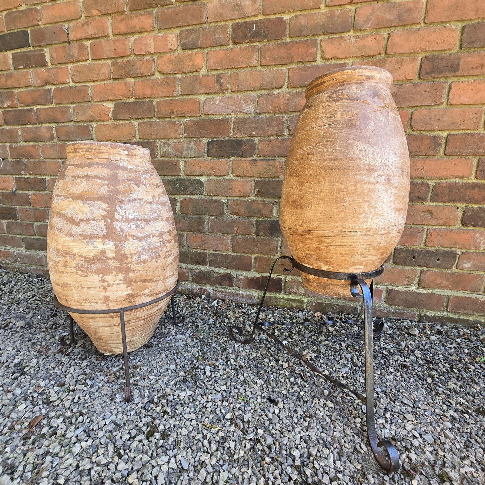 Lovely Near Pair Oil Jars, 1920s