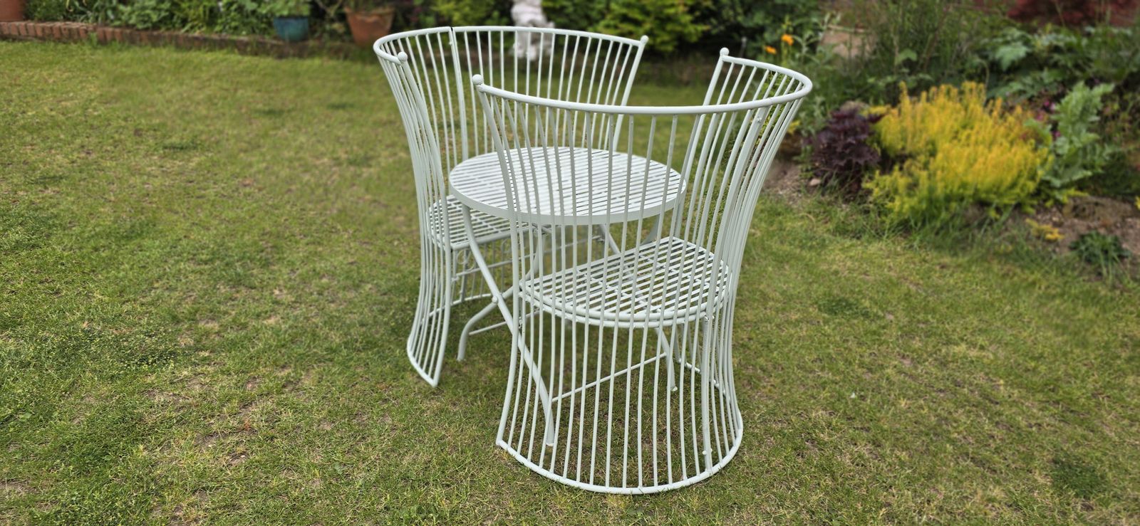 Super Art  Deco Cast Iron Patio Set photo vintage