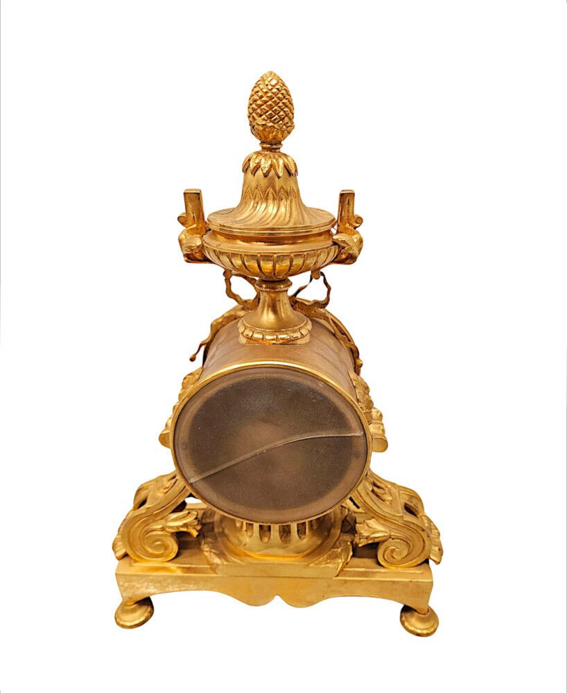 A Stunning 19th Century Gilt Bronze Mantle Clock By Richond Of Paris photo vinterior