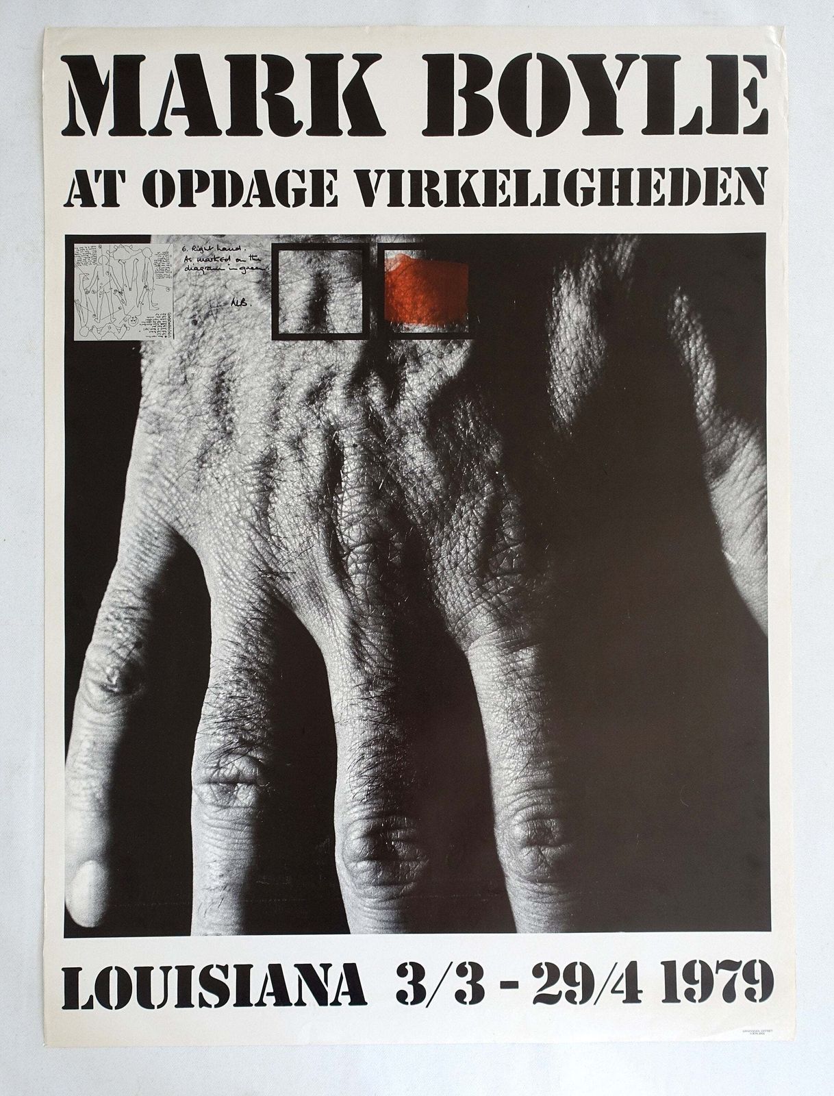 1979 Mark Boyle Exhibition On Louisiana Museum, Denmark   Original Vintage Poster photo furniture