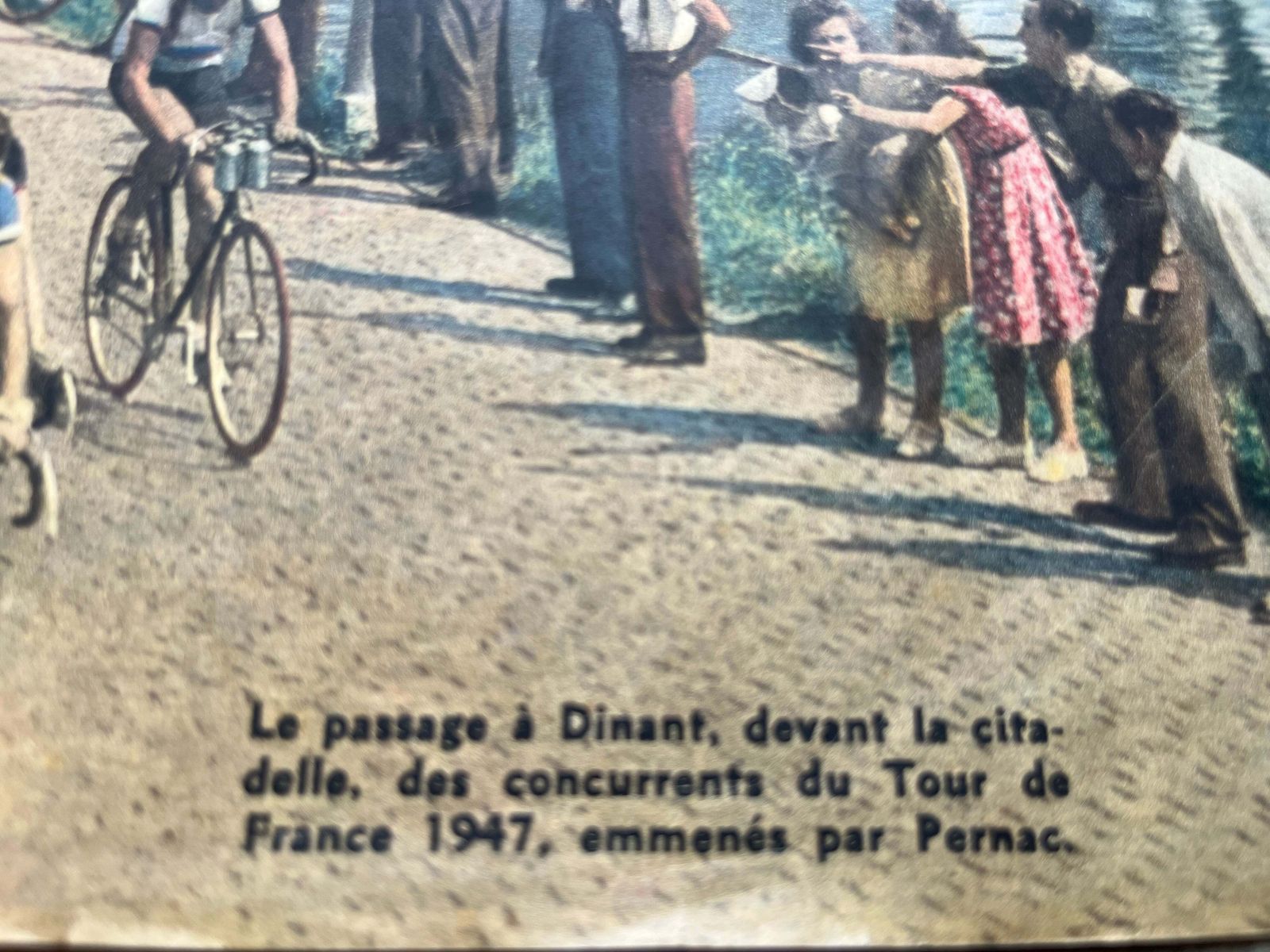 Vintage Tour De France Cycling Print 1947 Pernac photo furniture
