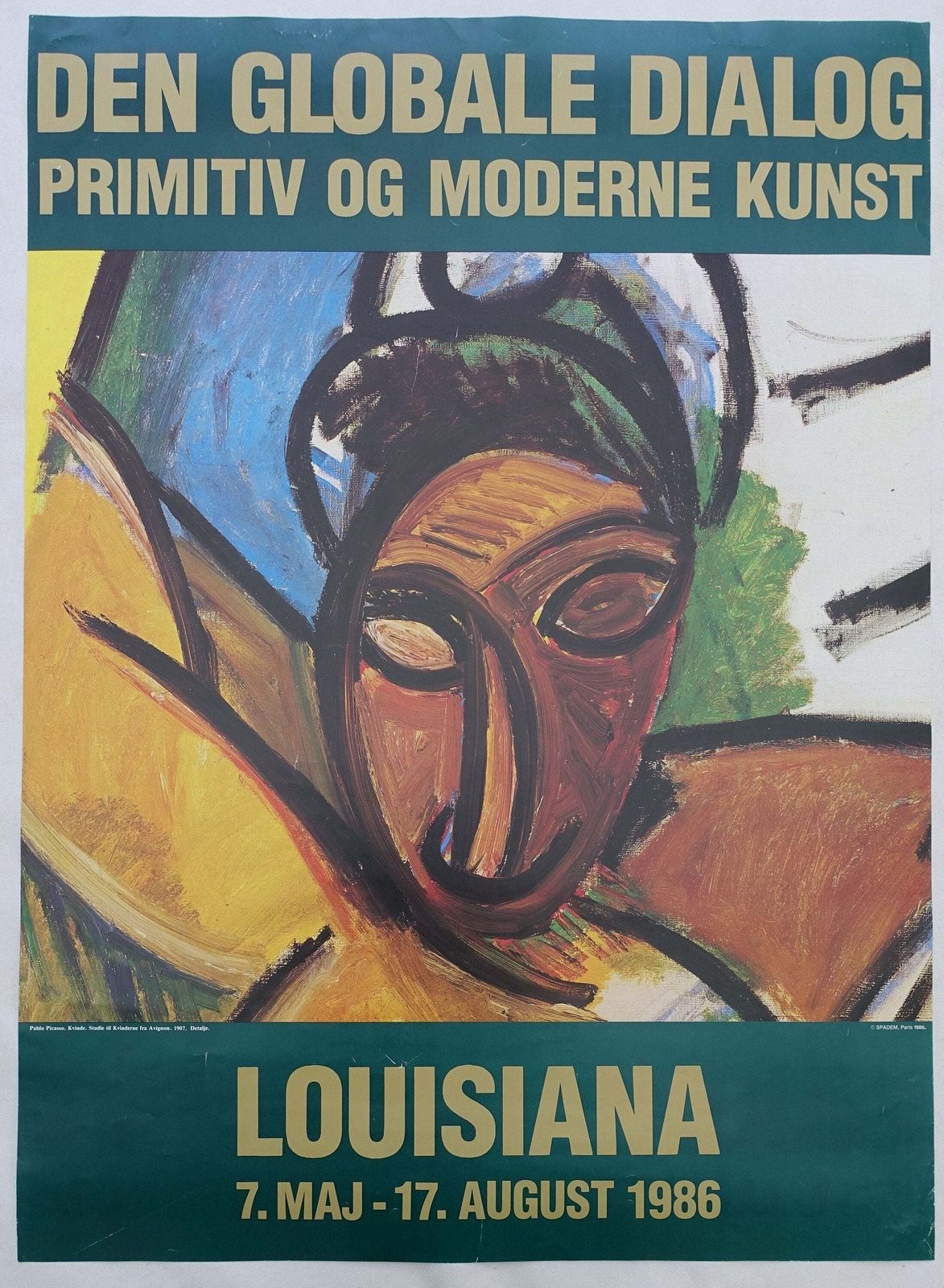 1986 Picasso Art Exhibition Louisiana Poster   Original Vintage Poster photo furniture