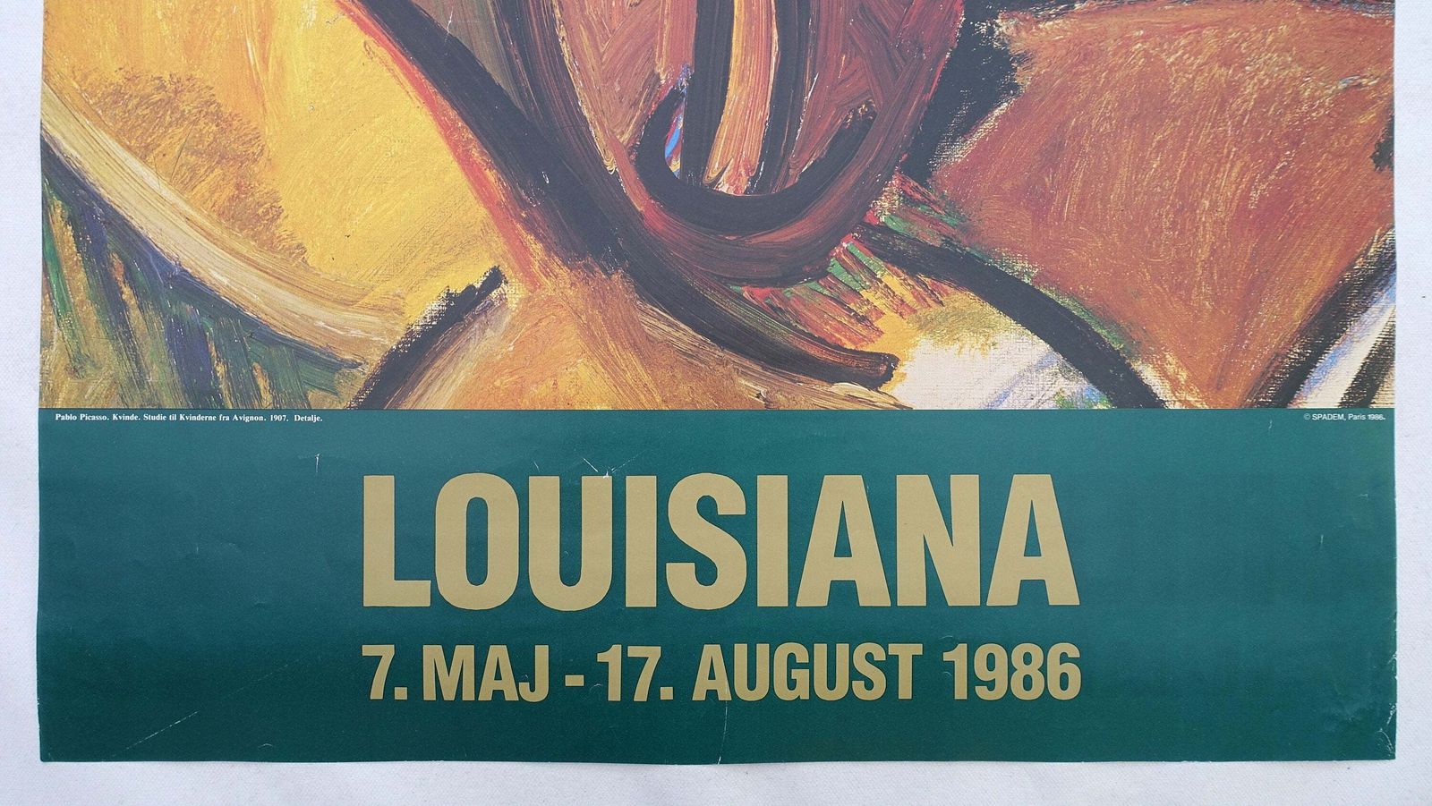 1986 Picasso Art Exhibition Louisiana Poster   Original Vintage Poster photo for sale