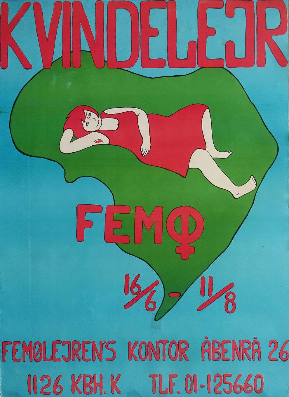1970s Danish Women Festival (Femø)   Original Vintage Poster