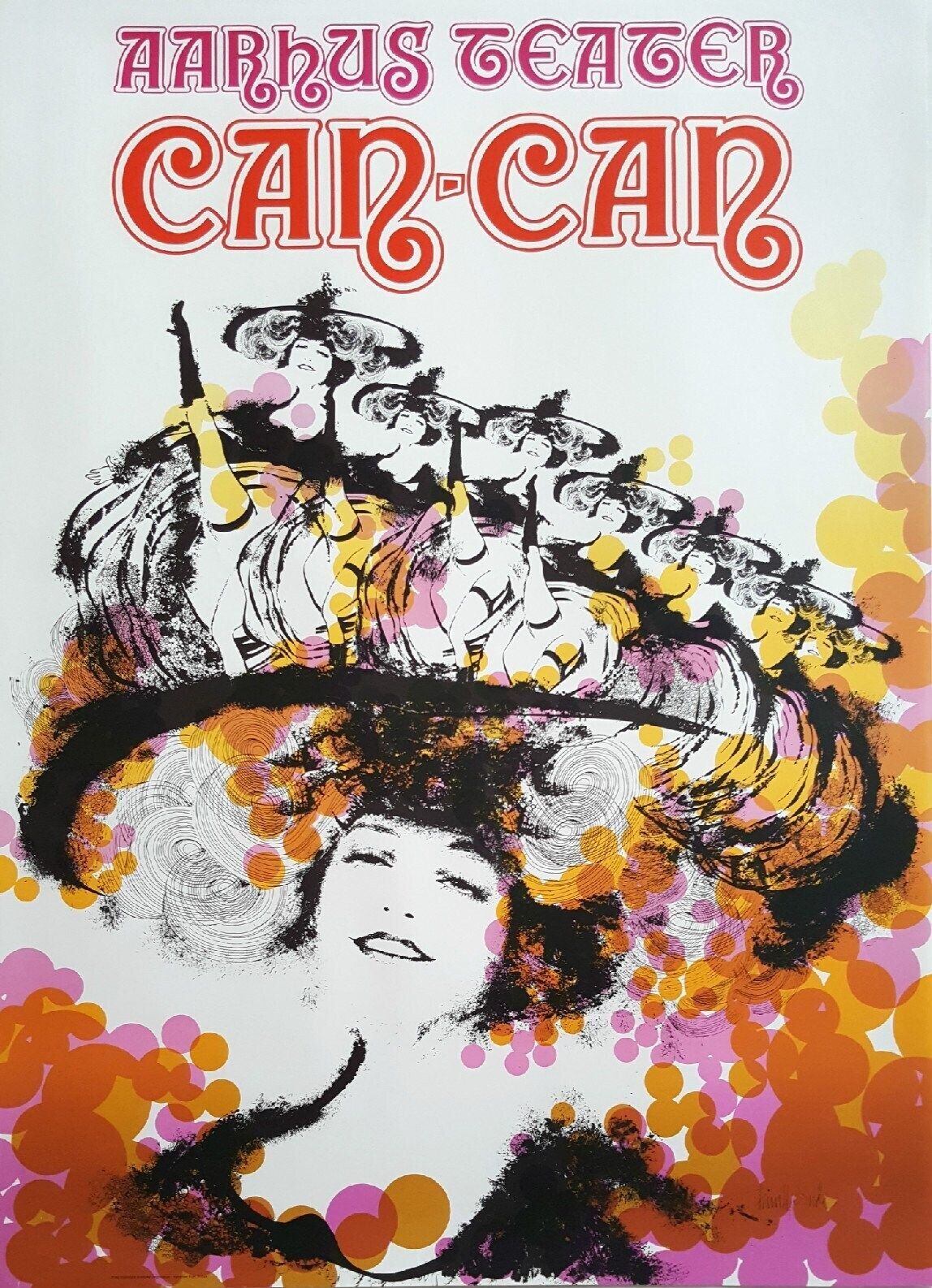 1975 Can Can Musical By Aarhus Teater   Original Vintage Poster