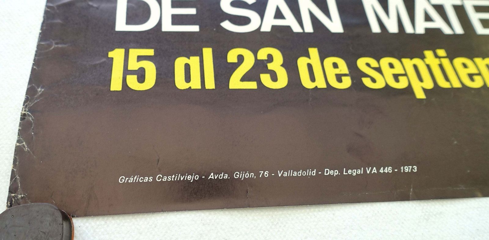 1973 Spanish Festival Poster Valladolid   Original Vintage Poster photo for sale