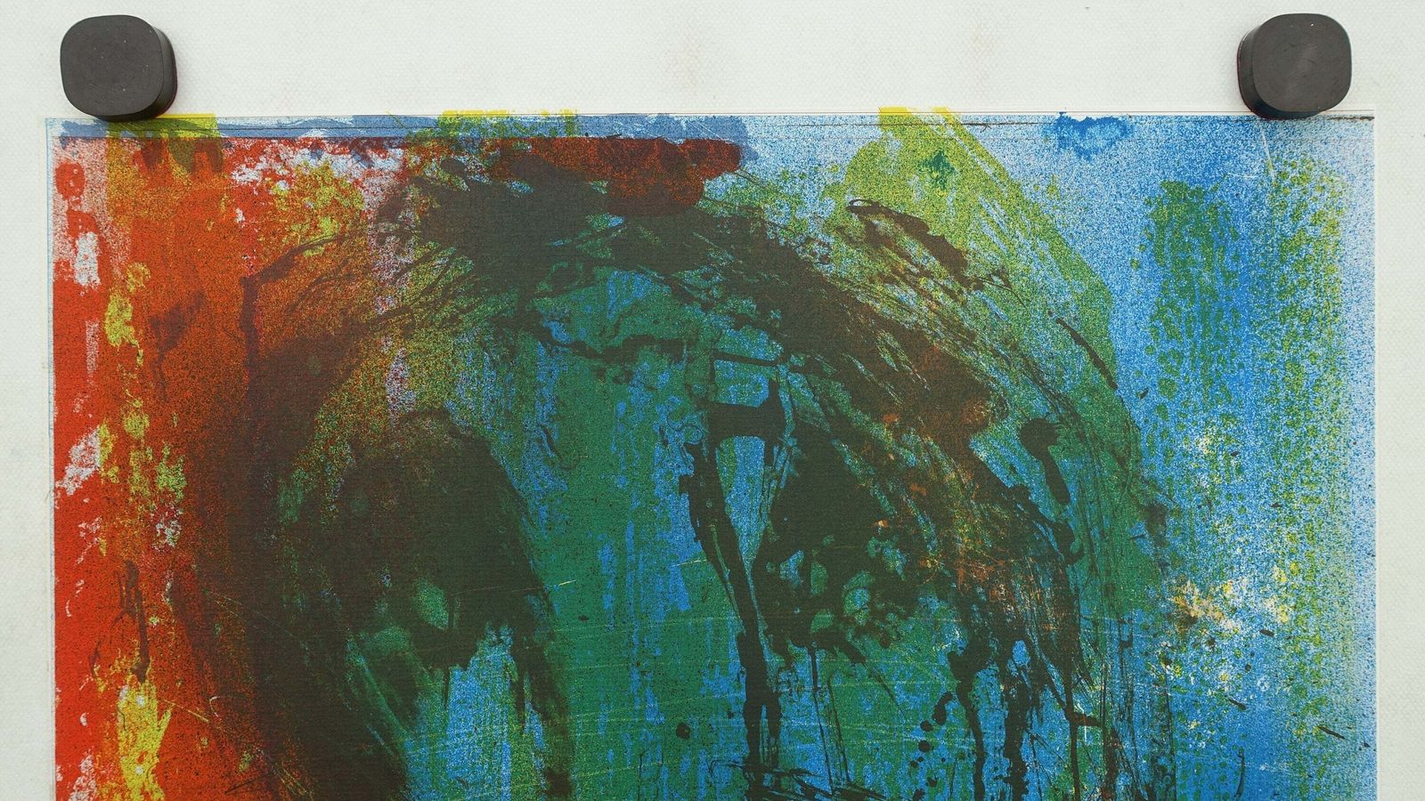1986 Danish Art Exhibition Poster   Original Vintage Poster photo for sale