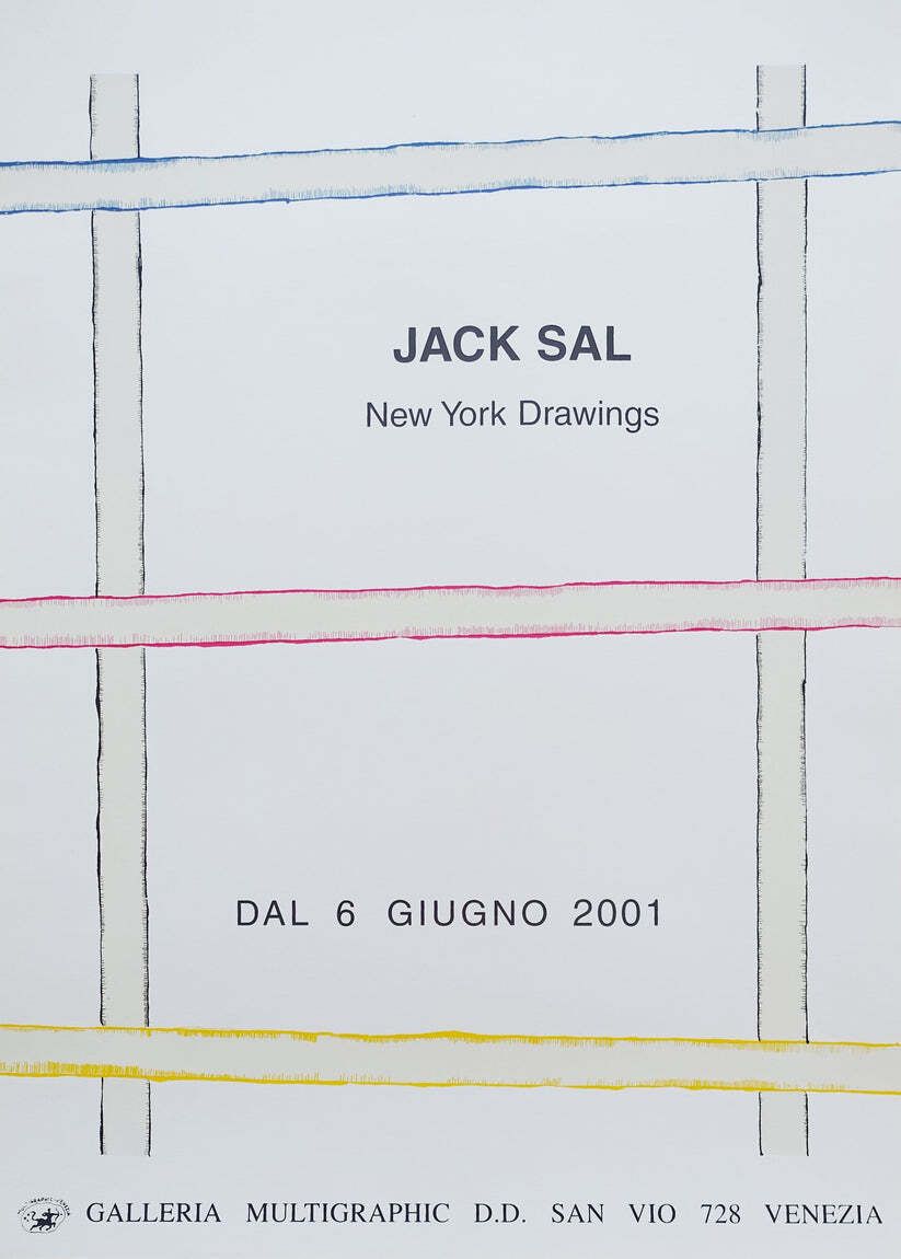 2001 Jack Sal New York Drawings Exhibition Poster  Original Vintage Poster