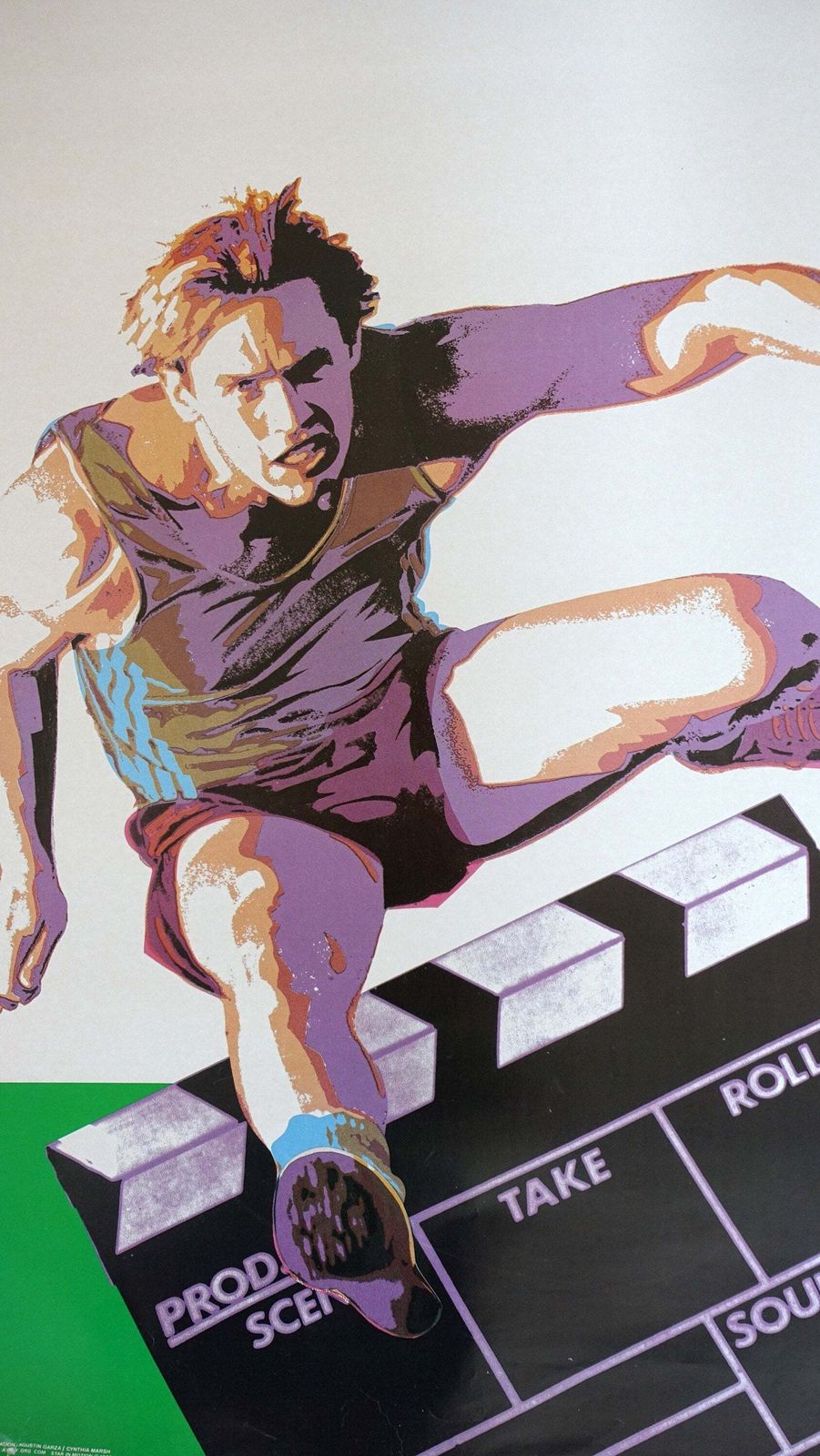 1984 Summer Olympics Los Angeles Movie Hurdles   Original Vintage Poster photo buy